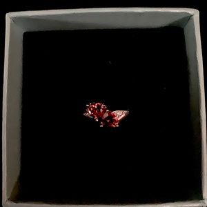 Sterling Silver, Orange CZ RING